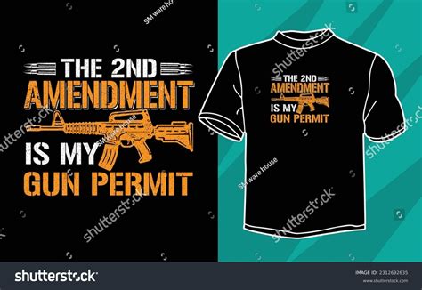 2nd Amendment My Gun Permit T Stock Vector Royalty Free 2312692635