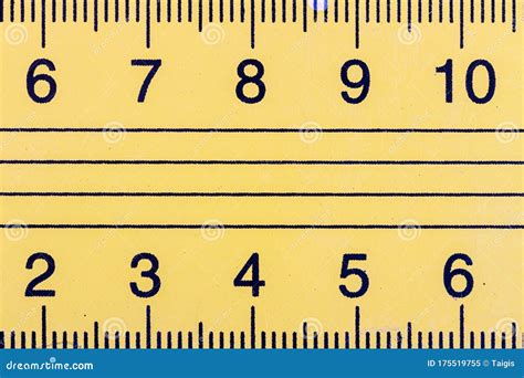 Yellow Metal Ruler Close Up Stock Image - Image of accuracy, learning ...