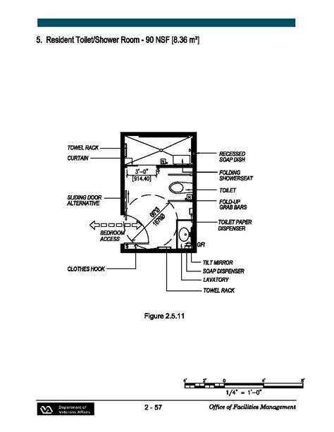 Resident Toilet/Shower Room - 90 NSF