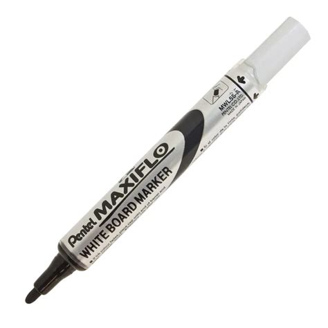 Pentel MWL5S Maxiflo Pump It Whiteboard Marker Bullet Tip 4 0mm Black