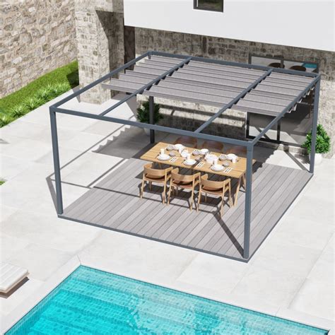 Arianna Moderna Pergola In Alluminio Con Telo Retrattile Tempotest