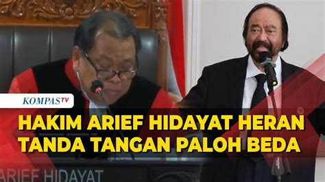 Dalam Sidang Sengketa Pileg Hakim Mk Pertanyakan Tanda Tangan Surya