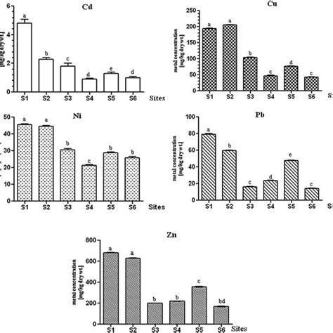 Metal Concentrations Mg Kg Dry Weight In Soils Of Each Site Results