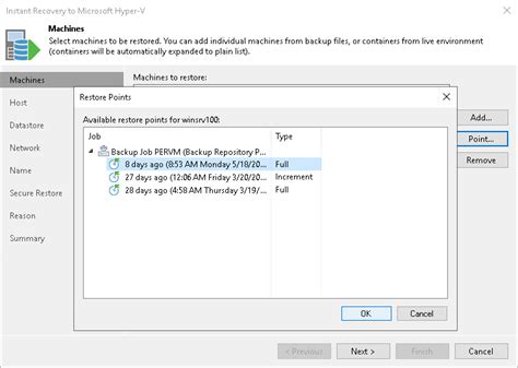 Step Select Restore Point User Guide For Vmware Vsphere