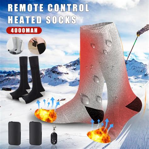 Chaussette De Ski Chaussettes Chauffantes Lectriques Avec T L Commande