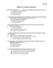 Midterm Review Questions Pdf Hlsc U Fall Midterm Review