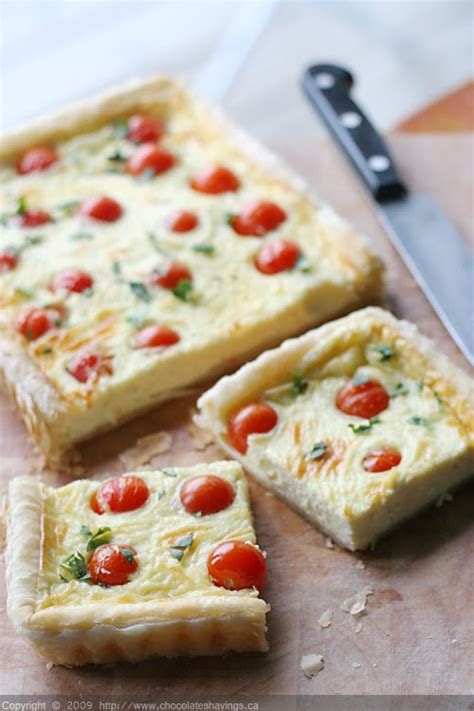 Chocolate Shavings Goat Cheese And Tomato Tart