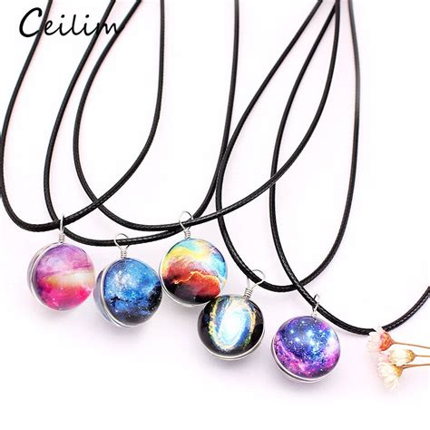 Wholesale Fashion Dreamy Starry Nebula Space Galaxy Universe Necklace