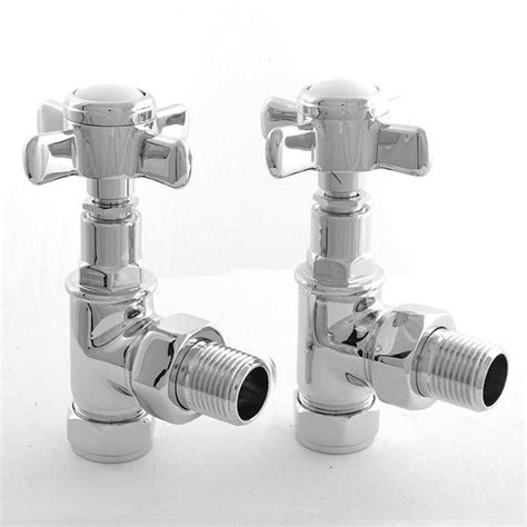 Westminster Crosshead Radiator Valves Angled At Victorian Plumbing Uk