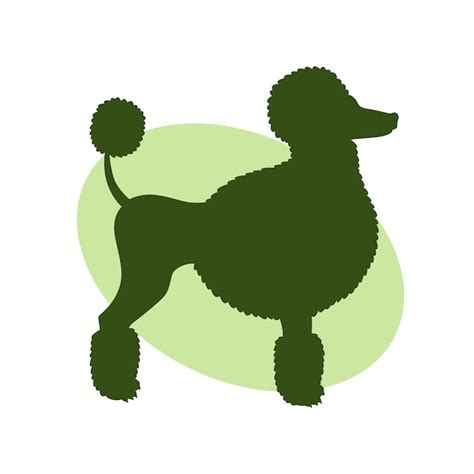 Ilustración de silueta de caniche de diseño plano Vector Gratis