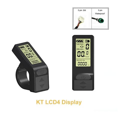 Electric Bike Kt Lcd4 Display 24v 36v 48v Ebike Panel Smart Control Small Display Emotoer