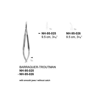 Barraquer Troutman Micro Needle Holder With Smooth Jaws Without Catch