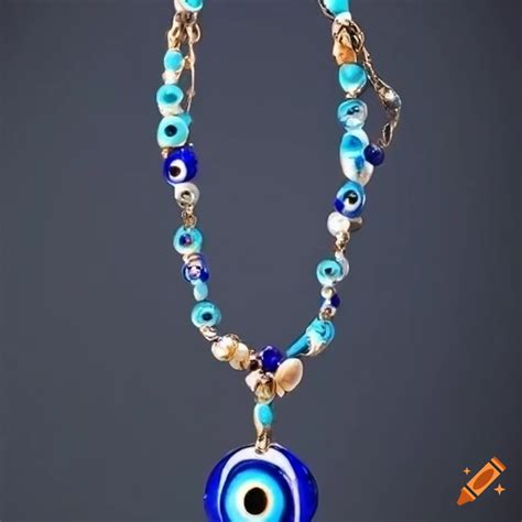 Evil Eye Bead Necklace For Protection On Craiyon