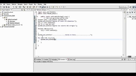 Metodo De Ordenamiento Shell En Java YouTube