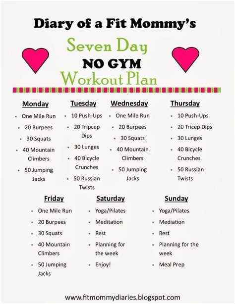 Dairy Of A Fit Moms One Week Workout Schedule Mommy Workout Workout Plan Gym Pregnancy