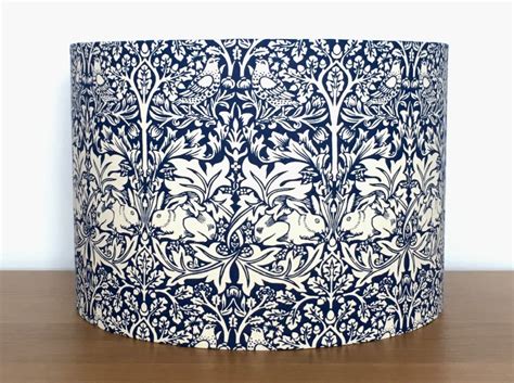 Blue Brother Rabbit William Morris Lampshade Purplecatshandmade