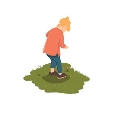 Premium Vector Girl Child Vector Illustration