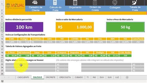 The Post Planilha De C Lculo Para Fretes Fracionados Por Km Rodado