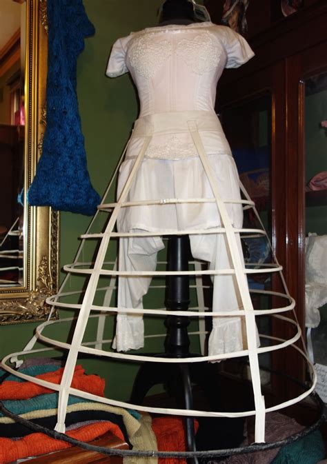 1850 S Corset And Crinoline Victorian Dress Crinoline Navy Women