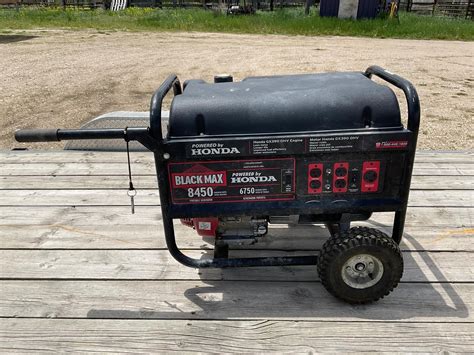 Honda Black Max 8450 Generator BigIron Auctions