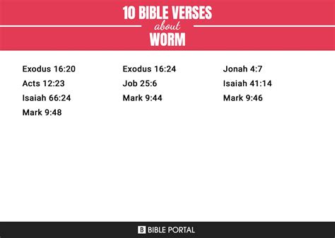 10 Bible Verses about Worm