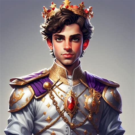 A Man With A Crown And A Crown On His Head Premium Ai Generated Image