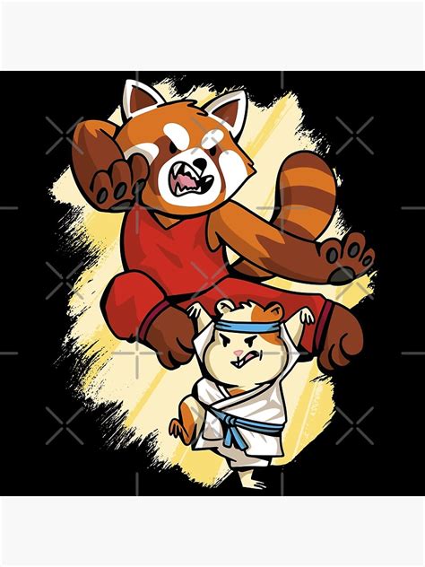 Kung Fu Hamster And Panda Poster For Sale By Ibruster Redbubble