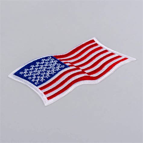 American Flag Wavy World Emblem