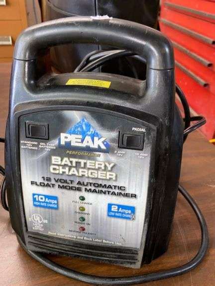 Peak Battery Charger Mclaughlin Auctioneers Llc Mc