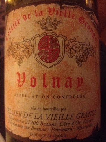 Cellier De La Vieille Grange Volnay Vivino