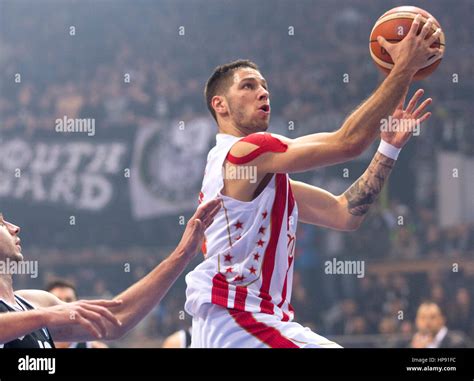 Nis Serbien 19 Februar 2017 Stefan Jovic Crvena Zvezda MTS Belgrad