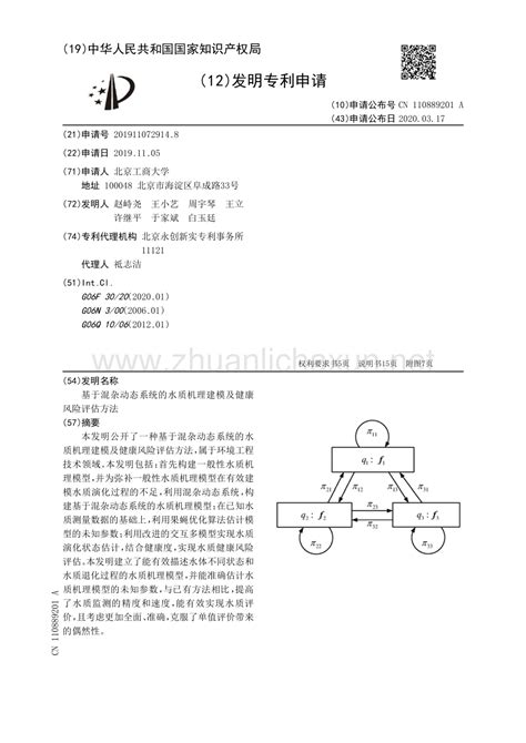 基于混杂动态系统的水质机理建模及健康风险评估方法 pdf