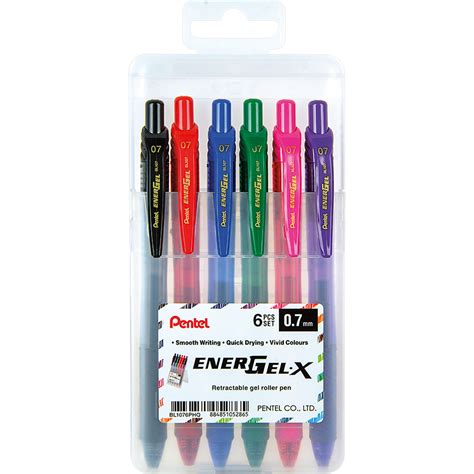 BL107 ENERGEL RETRACTABLE PLASTIC CASE SET OF 6 Pentel Pentel