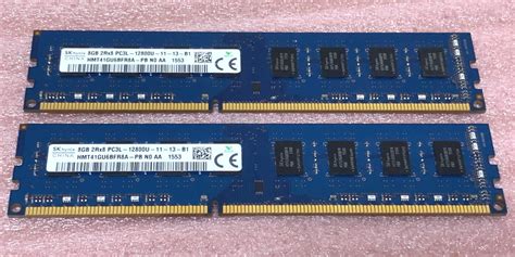 SK hynix HMT41GU6BFR8A PB 2枚セット PC3L 12800U DDR3L 1600 240Pin DDR3