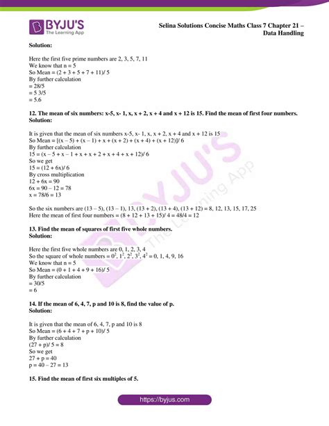 Selina Solutions Concise Maths Class 7 Chapter 21 Data Handling Access PDF