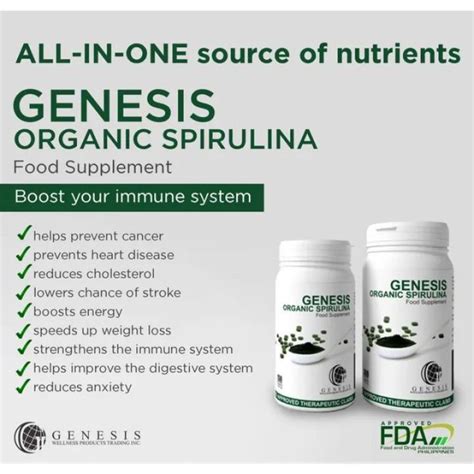 Genesis Organic Spirulina Mg Tablets Lazada Ph