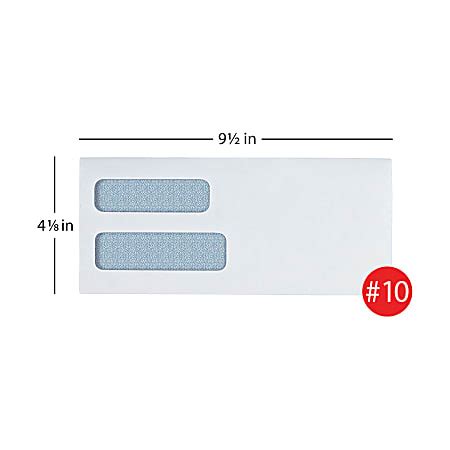 Office Depot Brand Security Envelopes Double Window X