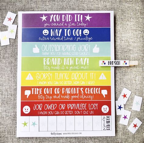 Printable Color Coded Behavior Chart Artofit