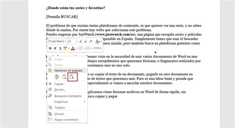 Cómo Pegar Texto En Word Y Que Quede Con El Mismo Formato