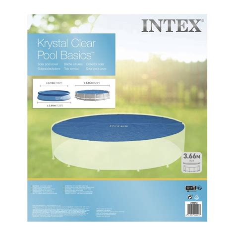 Intex 12ft Round Solar Cover For Easy Set Or Metal Frame Swimming Pool