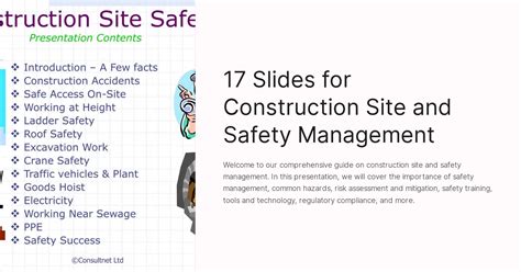 17 Slides for Construction Site and Safety Management