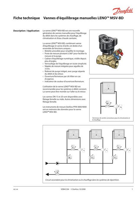 Pdf Fiche Technique Vannes D Quilibrage Manuelles Leno Fr Cd