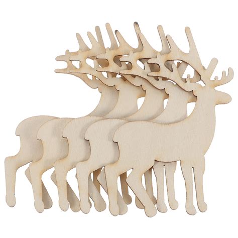 Amazon TINKSKY Reindeer Cutout Veneers Slices For Patchwork DIY