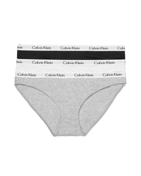 Calvin Klein Pack Carousel Bikini Panty Style Underwear In Grey Lyst UK