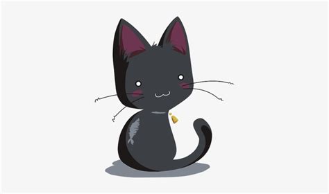 Kawaii Cat Kawaii Black Cat Cartoon 350x406 Png Download Pngkit