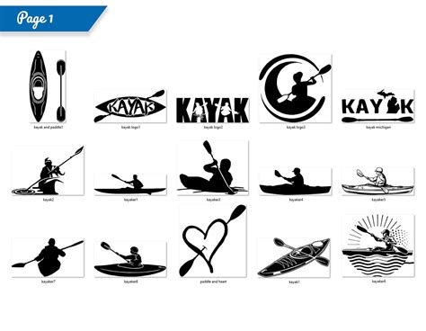 Kayaks SVG PNG 15 Designs Etsy