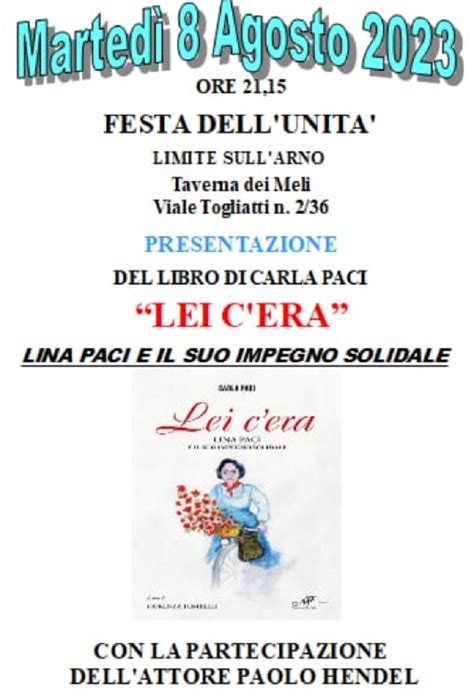 Lina Paci e il suo impegno sociale alla Festa dell Unità si presenta