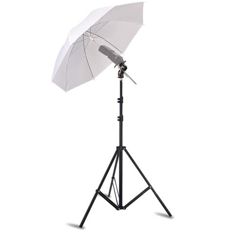 Selens Photo Umbrella Kit 33"/84cm White Soft Umbrella with Light Stand ...