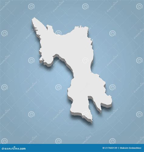 3d Isometric Map of Leyte is an Island in Philippines Stock Vector ...