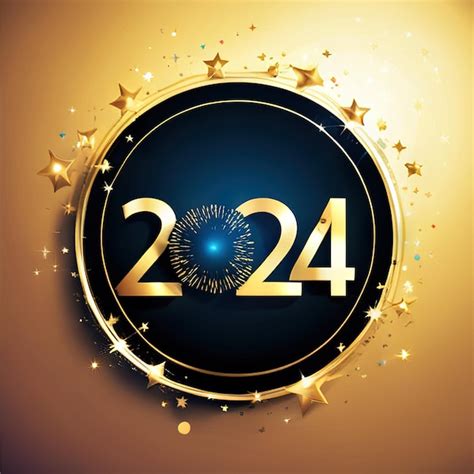 Premium Photo Happy New Year 2024 With Colorful Numbers And